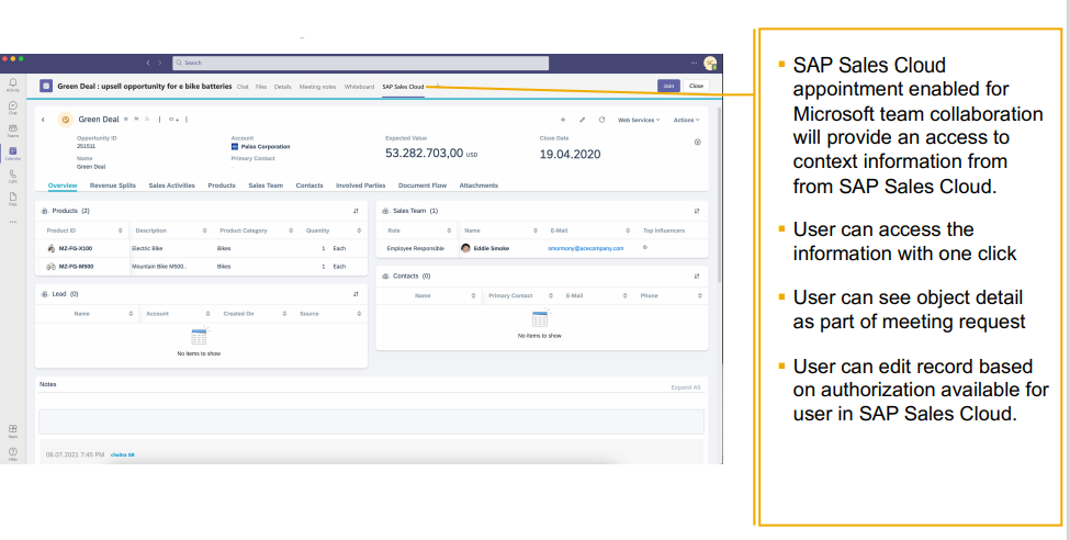 SAP Sales and Service Cloud (C4C) Release 2108 