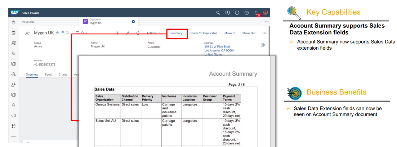 SAP Sales and Service Cloud (C4C) Release 2108 